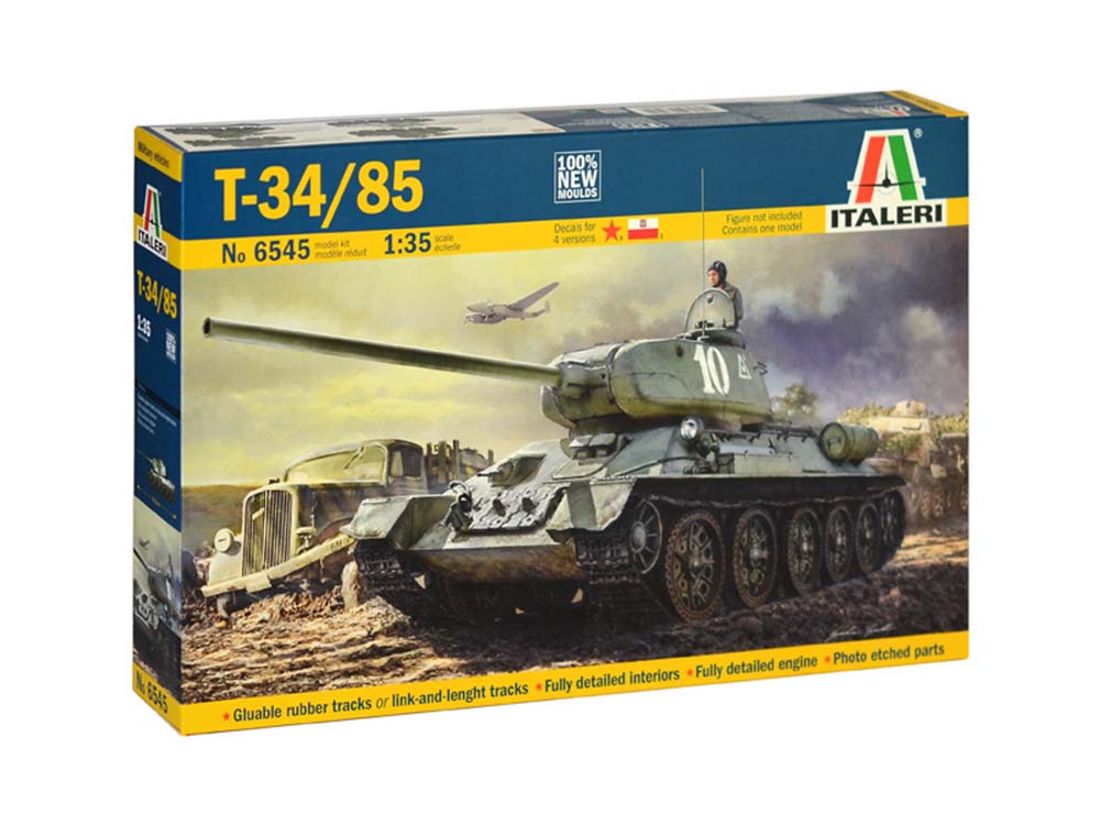 Купить сборную модель танка Т-34/85, масштаб 1:35 (Italeri)-фото1 Советский средний танк Т-34/85 (Italeri)-фото1