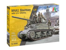Американский средний танк M4A1 Sherman (Шерман) с пехотой-фото1