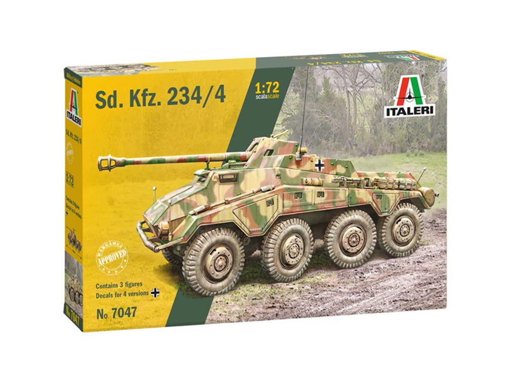 Купить сборную модель бронеавтомобиля Sd.Kfz.234/4, масштаб 1:72 (Italeri)-фото1 Немецкий бронеавтомобиль Sd.Kfz.234/4-фото1