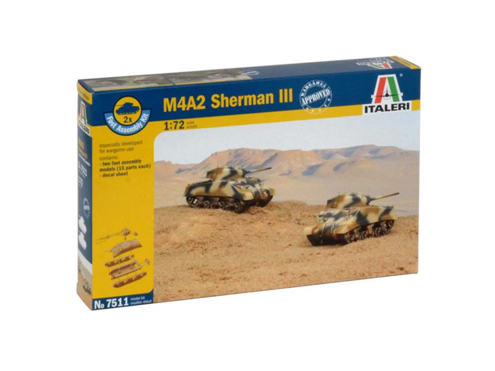 Американский средний танк M4A2 Sherman (Шерман) III (Italeri)-фото1