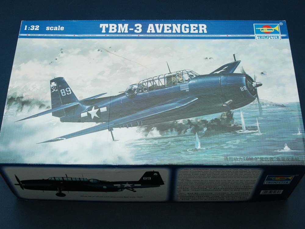 Купить сборную модель самолета Grumman TBM-3 Avenger (Эвенжер), масштаб 1:32 (Trumpeter)-фото1 Американский торпедоносец Grumman TBM-3 Avenger (Эвенжер)-фото1