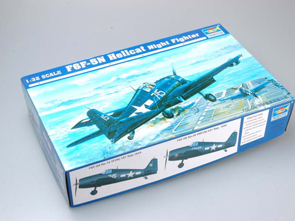 Купить сборную модель самолета Grumman F6F-5N Hellcat, масштаб 1:32 (Trumpeter)-фото1 Американский палубный истребитель Grumman F6F-5N Hellcat-фото1