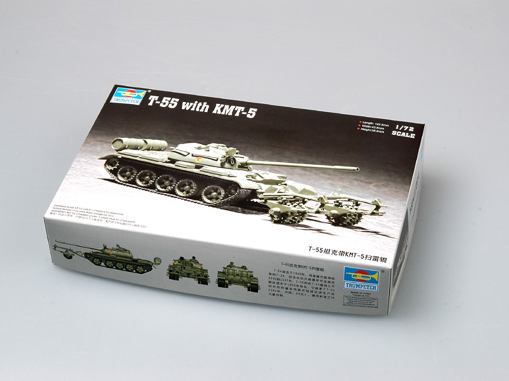 Купить сборную модель танка Т-55 с КТМ-5, масштаб 1:72 (Trumpeter)-фото1 Советский средний танк Т-55 с КТМ-5 (1:72)-фото1