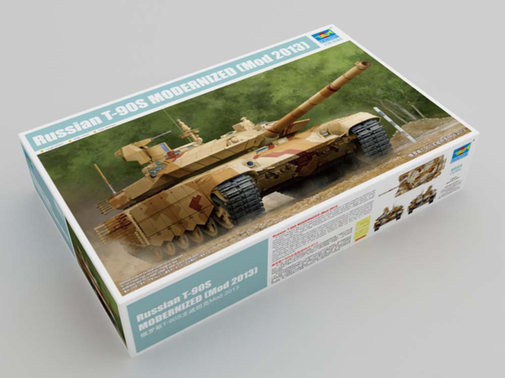 Купить сборную модель танка Т-90С (обр. 2013), масштаб 1:35 (Trumpeter)-фото1 Российский основной боевой танк Т-90С (обр. 2013)-фото1