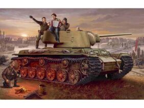 Советский тяжелый танк КВ-1 обр. 1942 г. с легкой башней (00360)-фото1