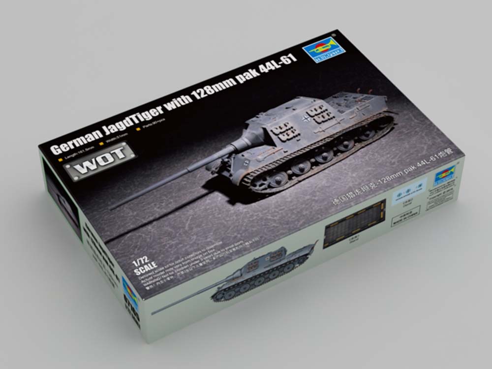 Купить сборную модель САУ Sd.Kfz.186 Jagdtiger (Ягдтигр) с пушкой PAK 44 L61, масштаб 1:72 (Trumpeter)-фото1 Немецкий тяжелый истребитель танков САУ Sd.Kfz.186 Jagdtiger (Ягдтигр) с пушкой PAK 44 L61-фото1