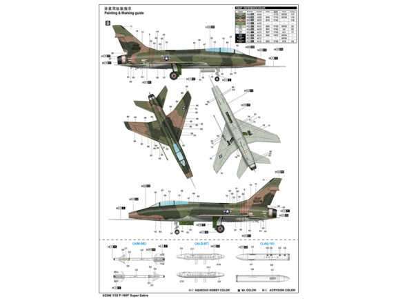 Американский истребитель North American F-100F Super Sabre (1:32)-фото17