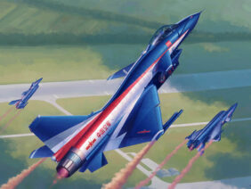 Китайский истребитель Chengdu J-10AY (пилотажная группа Ba Yi)-фото1