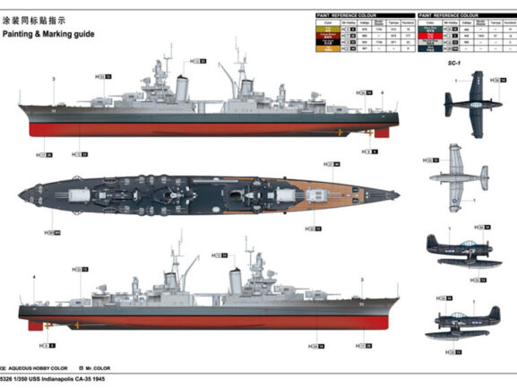 Американский тяжелый крейсер USS Indianapolis CA-35 1945 (Индианаполис)-фото4