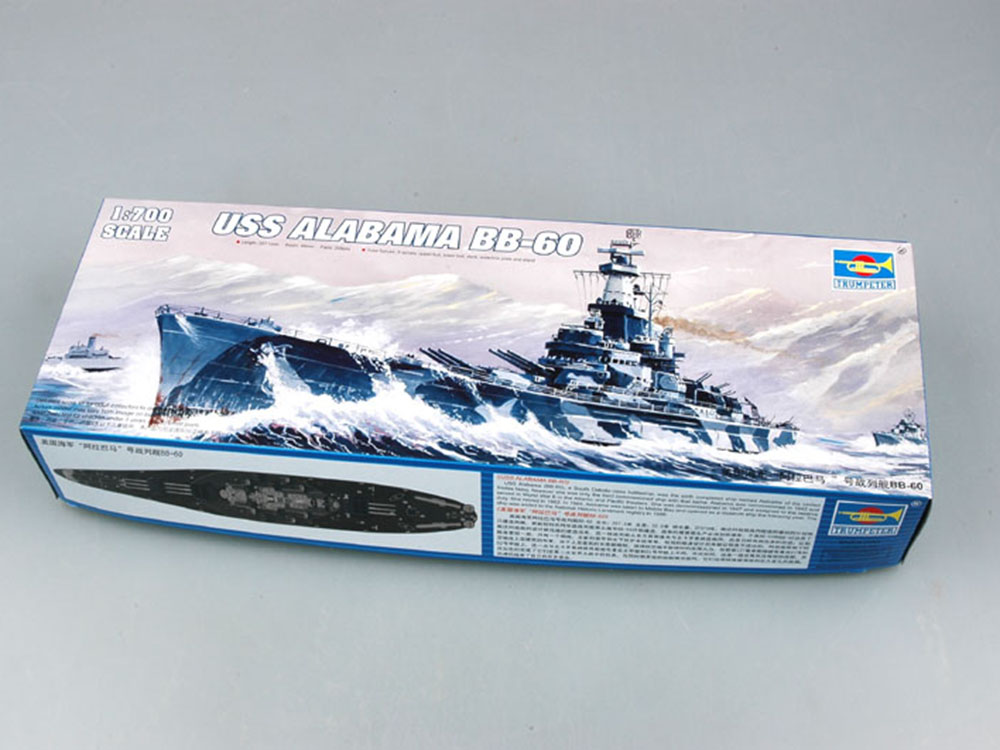 Купить сборную модель линкора USS Alabama BB-60 (Алабама), масштаб 1:700 (Trumpeter)-фото1 Американский линкор USS Alabama BB-60 (Алабама) (1:700)-фото1