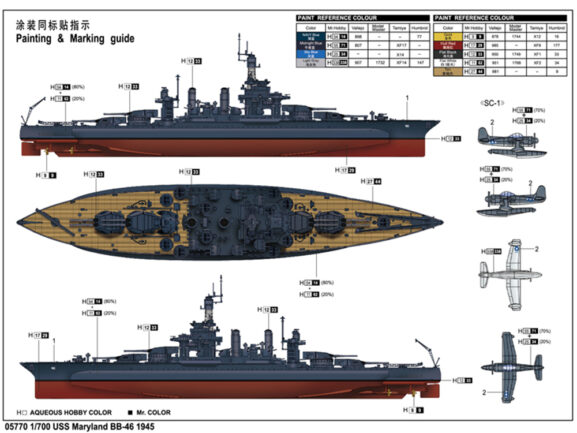 Американский линкор USS Maryland BB-46 1945 (Мэриленд)-фото4