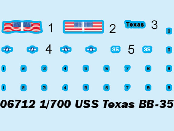 Американский линкор USS Texas BB-35 (Техас) (1:700)-фото3