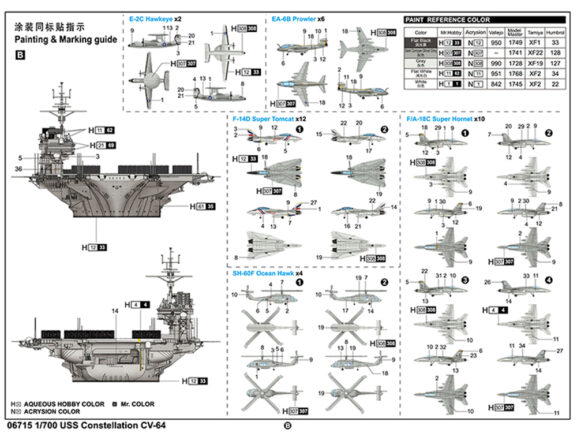 Американский авианосец USS Constellation CV-64 (Констеллейшн) (1:700)-фото6