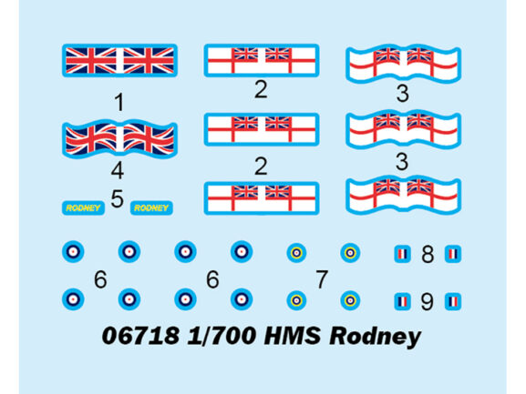 Британский линкор HMS Rodney (Родни) (1:700)-фото3