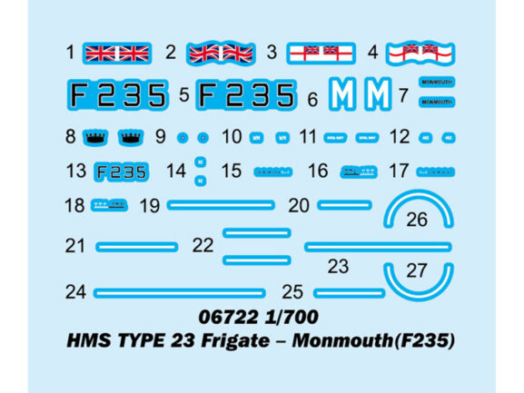 Британский фрегат HMS Monmouth F235 (Монмут) (1:700)-фото3