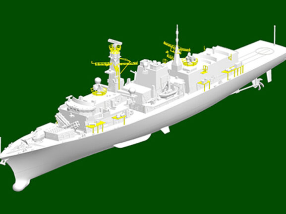 Британский фрегат HMS Monmouth F235 (Монмут) (1:700)-фото8