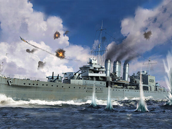 Британский тяжелый крейсер HMS Cornwall (Корнуолл)-фото2