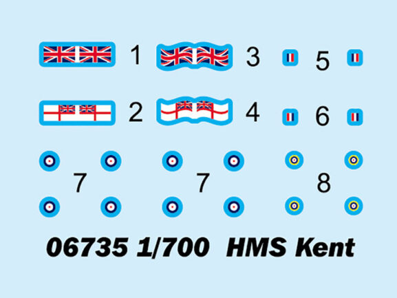 Британский тяжелый крейсер HMS Kent (Кент) (1:700)-фото3