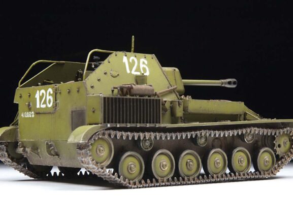 Советская самоходная артиллерийская установка СУ-76М (1:35)-фото4