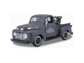 Автомобиль Ford F-1 Пикап (1948) с мотоциклом (серый)-фото1