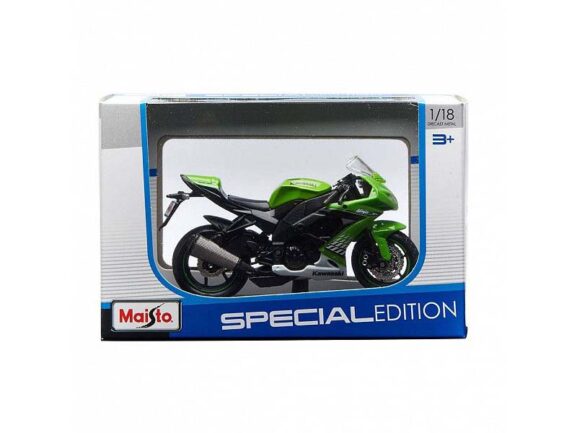 Мотоцикл Kawasaki Ninja ZX-10R Black-Green (1:18)-фото5