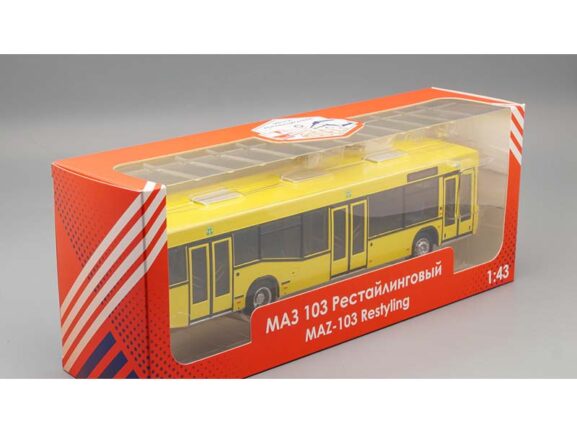 Автобус МАЗ-103 (рестайлинг) желтый (Санкт-Петербург)-фото5
