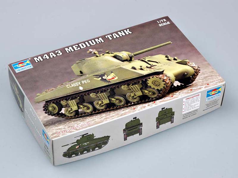 Купить сборную модель танка M4A3 Sherman (Шерман), масштаб 1:72 (Trumpeter)-фото1 Американский средний танк M4A3 Sherman (Шерман) (Trumpeter)-фото1