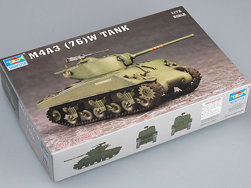 Купить сборную модель танка M4A3 Sherman (Шерман) (76) W, масштаб 1:72 (Trumpeter)-фото1 Американский средний танк M4A3 Sherman (Шерман) (76) W (Trumpeter)-фото1