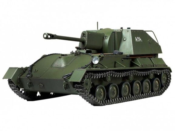 Советская самоходная артиллерийская установка СУ-76М с тремя фигурами — изображение 3