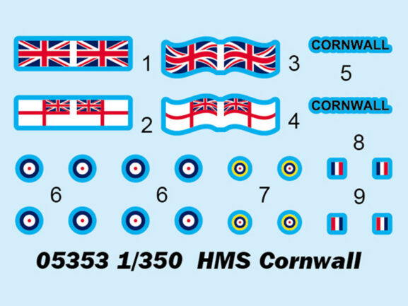 Британский тяжелый крейсер HMS Cornwall (Корнуолл) (1:350) — изображение 2