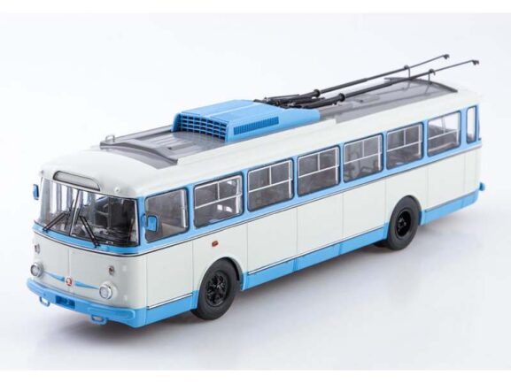 Троллейбус Skoda-9TR (белый-синий) — изображение 3