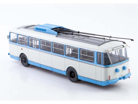 Троллейбус Skoda-9TR (белый-синий) — изображение 2