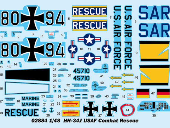 Американский военно-спасательный вертолет Sikorsky HH-34J USAF Combat Rescue — изображение 2