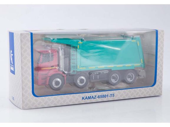 Самосвал КАМАЗ-65801-T5 (красный/бирюзовый) — изображение 10