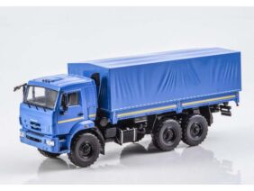 Грузовик КАМАЗ-43118 бортовой с тентом (синий)