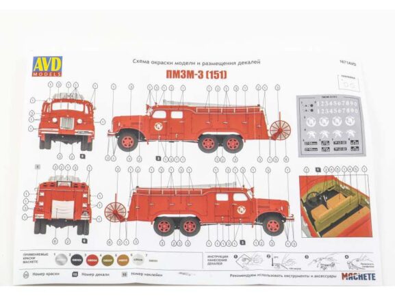 Пожарный автомобиль ПМЗМ-3 (ЗИС-151) (AVD Models) — изображение 10