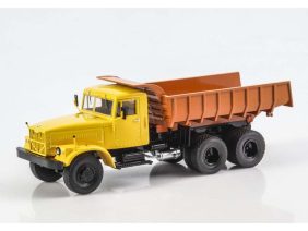 Самосвал КрАЗ-256Б1 (желтый/коричневый)