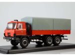 Грузовик Tatra-815V26 бортовой с тентом (красный/серый)