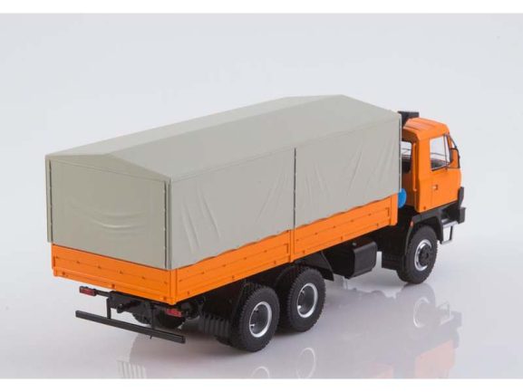Грузовик Tatra-815V26 бортовой с тентом (оранжевый/серый) — изображение 2