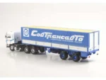 Седельный тягач Volvo F12 с полуприцепом Fruehauf Savoyarde (Совтрансавто) белый/синий — изображение 4